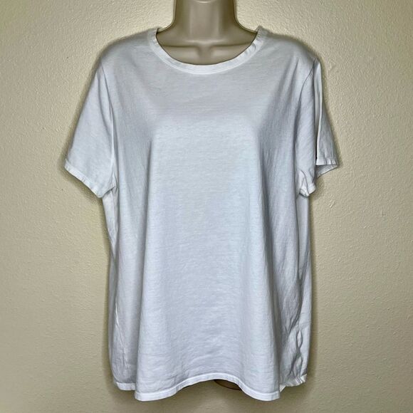 Hanes Just My Size Plain White T Shirt Round Neck Short Sleeve Women Size 1X - Picture 12 of 12
